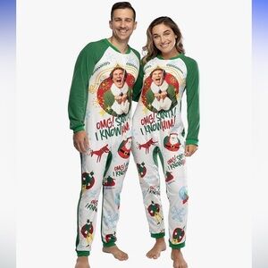 Elf The Movie Women's OMG Santa! I Know Him! One-Piece Sleeper Pajama Union Suit